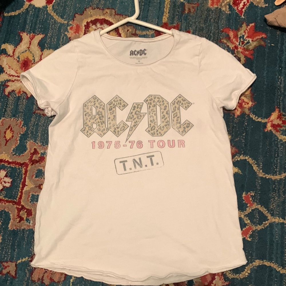 Y2K acubi AC/DC 20s cheetah print short sleeved t-shirt